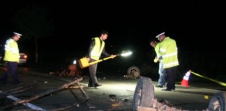 Căruță spulberată de un TIR la Balta Albă