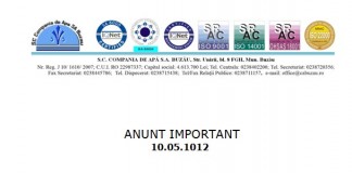 Astăzi se oprește apa rece la blocurile arondate PT 27 și 28 Dorobanți