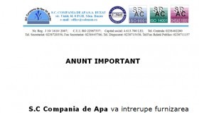 Luni se opreşte apa în cartierul Micro V