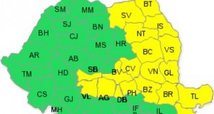 Atenţionare de cod galben de vijelii şi furtună