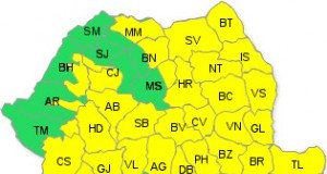 Județul Buzău intră din nou sub COD GALBEN de PLOI şi VIJELII