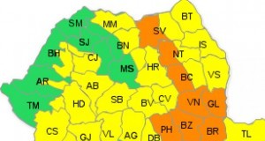 COD PORTOCALIU de ploi torenţiale până mâine dimineaţă