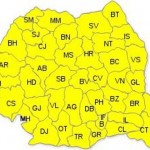 Cod galben de precipitaţii abundente, viscol şi polei