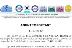 Astăzi se opreşte apa rece pe Bulevardul Gării