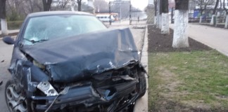 Poarta Crângului distrusă din nou de un şofer teribilist