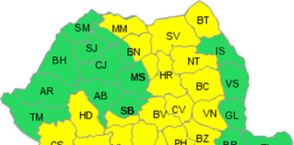 Buzăul sub cod galben de ploi şi ninsori