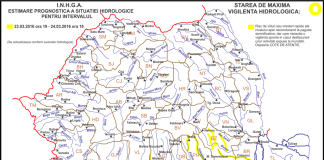 Cod galben de inundaţii pe râurile Buzău şi Călmăţui