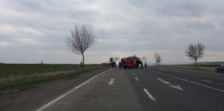 Maşina fostulului şef de la rutieră, Vasile Nicolae a ars complet pe E 85