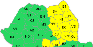 Buzăul, sub cod galben de ploi de joi de la prânz, până vineri seara