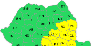 Buzăul, sub atenţionare cod galben de ploi şi vijelii