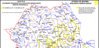 Cod galben de inundații, viituri și creșteri de debite pe mai multe râuri