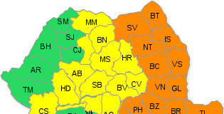 COD PORTOCALIU de vreme rea în Buzău