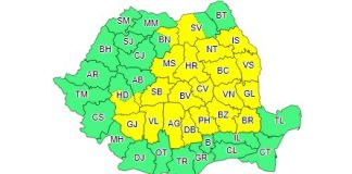 Cod galben de ploi și instabilitate atmosferică accentuată