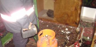 Bătrână rănită în incendiu, din cauza unei butelii defecte