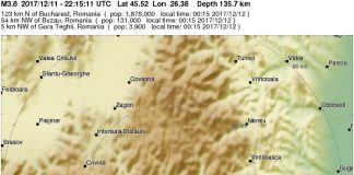 Cutremur cu magnitudinea de 3,9 grade in regiunea Vrancea