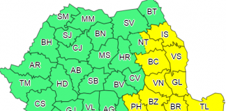 Buzăul rămâne sub avertizare de vreme rea
