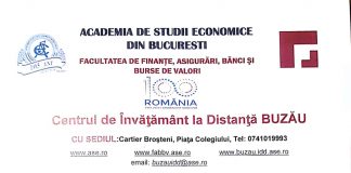 Oportunitate pentru absolvenţii claselor a XII-a. ASE, Centrul de Învăţământ la Distanţă Buzău, organizează concursul de admitere 2018