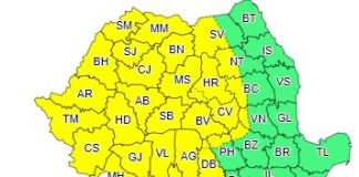 Nordul județului, sub cod galben de ploi torenţiale, vijelii şi căderi de grindină până vineri dimineaţa