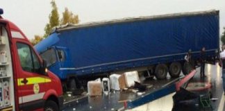 A avut noroc. L-a lovit camionul si a scapat nevatamat