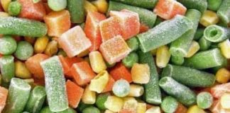 142 de kilograme de legume congelate, retrase din magazinele din Buzau