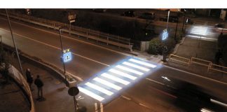 Trecere de pietoni cu leduri pe Aleea Sporturilor