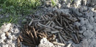 Elemente de muniție descoperite pe un câmp din Buzău