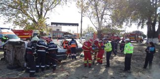 Plan rosu de interventie, activat la Buzău. Exercițiu de amploare al pompierilor