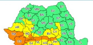 Atenționare cod galben, care vizează și Buzăul