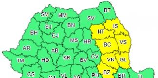 Buzăul rămâne sub cod galben de ninsori