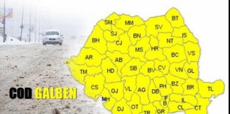 Cod galben de ploi și ninsori în toată țara