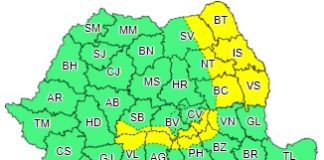 Zona de munte a județului, sub cod galben