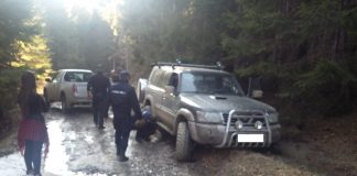 Jandarmii, solicitați să ajute turiști rămași cu mașina blocată în pădure