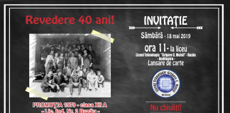Promoția anului 1979 a Liceului Tehnologic „Grigore C. Moisil” organizează un eveniment deosebit