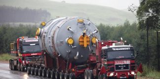 Un nou transport agabaritic pe șoselele județului Buzău