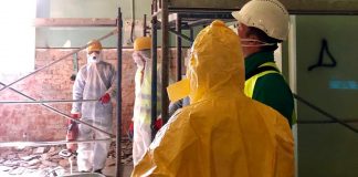 Au început lucrările la Brătianu. Clădirea, un furnicar de muncitori