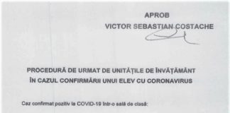Document! Proceduri în caz de coronavirus, în atenția școlilor buzoiene!