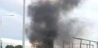 UPDATE! Polițist rănit, motocicleta a luat foc! Accident pe Calea Eroilor