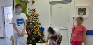 FOTO! Moș Crăciun, în complicitate cu Consiliul Județean, a trimis cadouri pentru copiii din Spitalul Județean