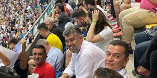 (FOTO) Ciolacu, pe Național Arena. „Ca și Elveției, nimeni nu ne dă șanse azi la moțiunea de cenzură…”