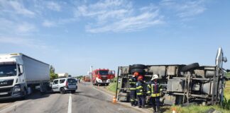 (FOTO) UPDATE! Trafic blocat pe DN 1 B! Accident la intersecția cu Fințesti