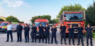 (FOTO) Zece pompieri buzoieni, trimiși în Grecia! Vor pune umărul la stingerea incendiilor de pădure