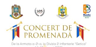 Concerte de promenadă, în parcurile buzoiene! Fanfara Diviziei 2 va încânta publicul