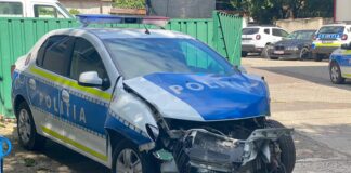 (UPDATE/FOTO) Vinovat a fost polițistul! Accident cu o mașină de Poliție