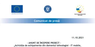 ANUNȚ! CISLĂU. Proiect pentru „Achiziția de echipamente din domeniul tehnologiei – IT mobile, respectiv tablete, echipamente şi dispozitive necesare activității didactice pentru elevii şi cadrele didactice din învăţământul preuniversitar”