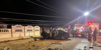 (FOTO/UPDATE) Tânără de 21 de ani, decedată! Grav accident la Cândești. Impact fatal cu un stâlp