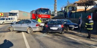 (UPDATE/FOTO) Ultimă oră! Trafic blocat pe DN 10, la Unguriu, în urma unui accident