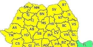 Avertizare meteo de ploi, vijelii și grindină
