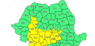 Avertizare meteo de vijelii, ploi torențiale și grindină, în nordul județului