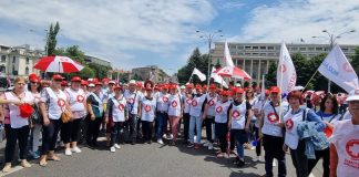 (FOTO) Sindicaliștii Sanitas Buzău, la mitingul din Capitală