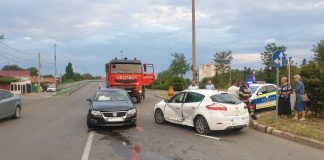 (FOTO) Impact lângă podul Marghiloman